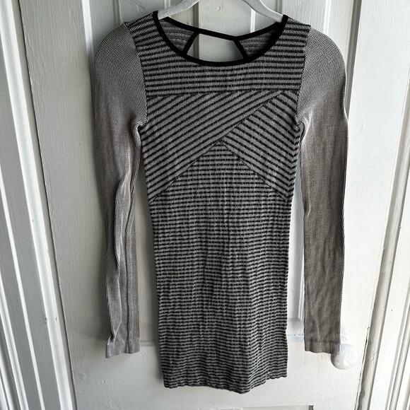 Free People Striped Keyhole Bodycon Mini Dress NWT - Picture 2 of 8